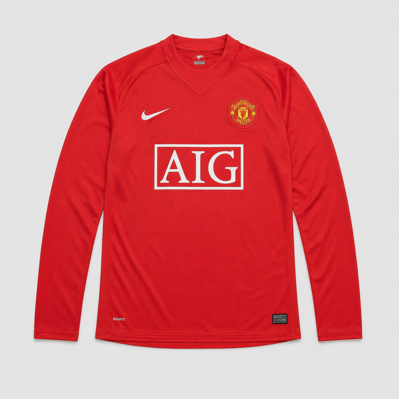 Manchester United - Retro Home 2007/08 Long Sleeve Jersey