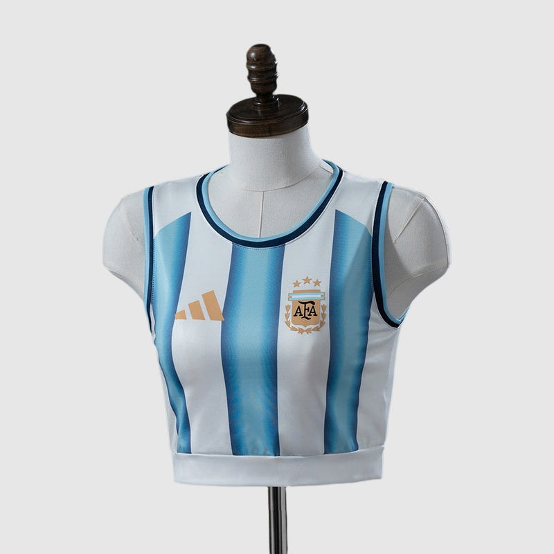 Argentina - Home 26/27 Women's Crop Tank Top