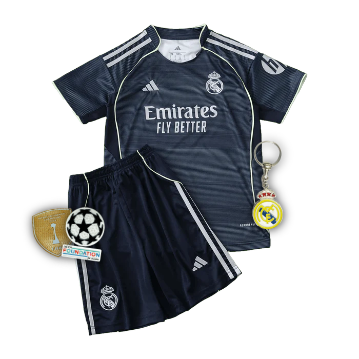 Real Madrid - Away 25/26 Kids Jersey Kit