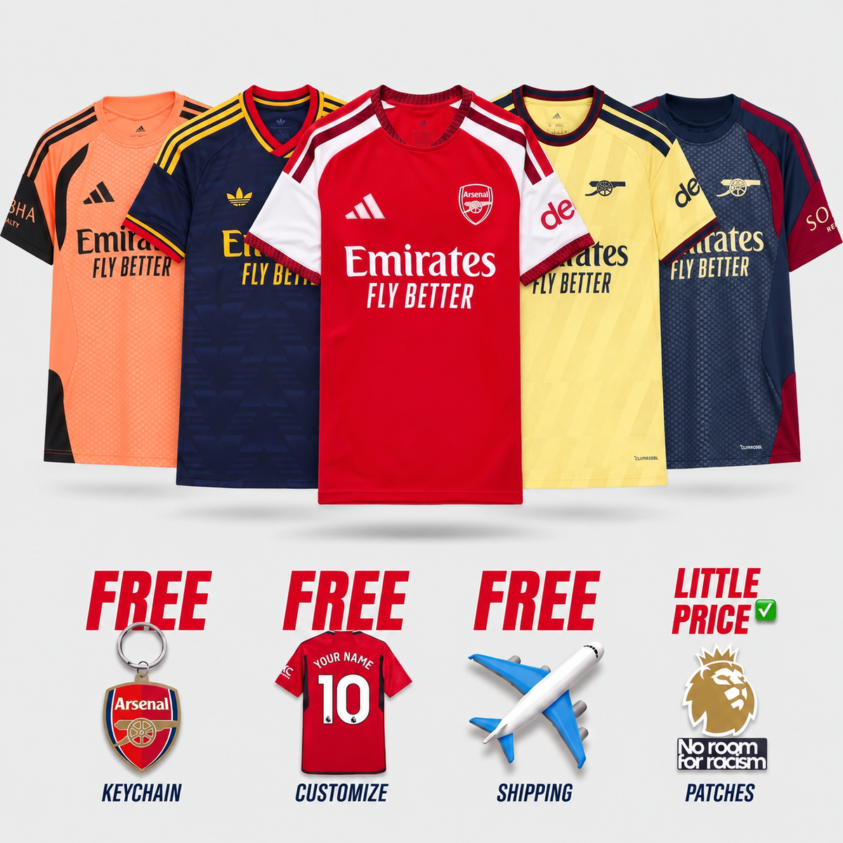 COMBO Arsenal - Home, Away, Third + Training 2 & 3 2026/27