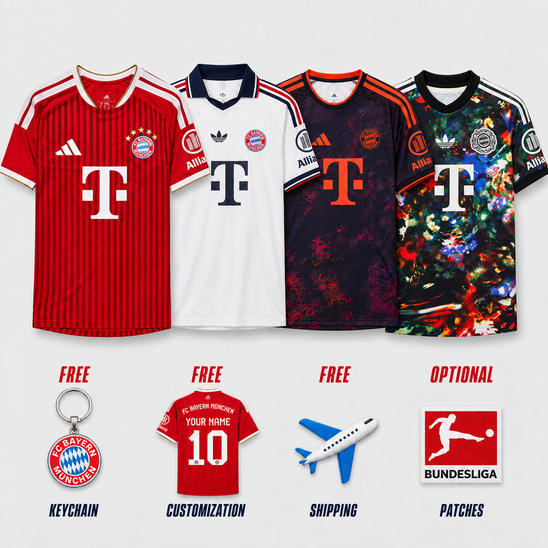 COMBO Bayern Munich - Home, Away, Third & Oktoberfest Fan 2026/27
