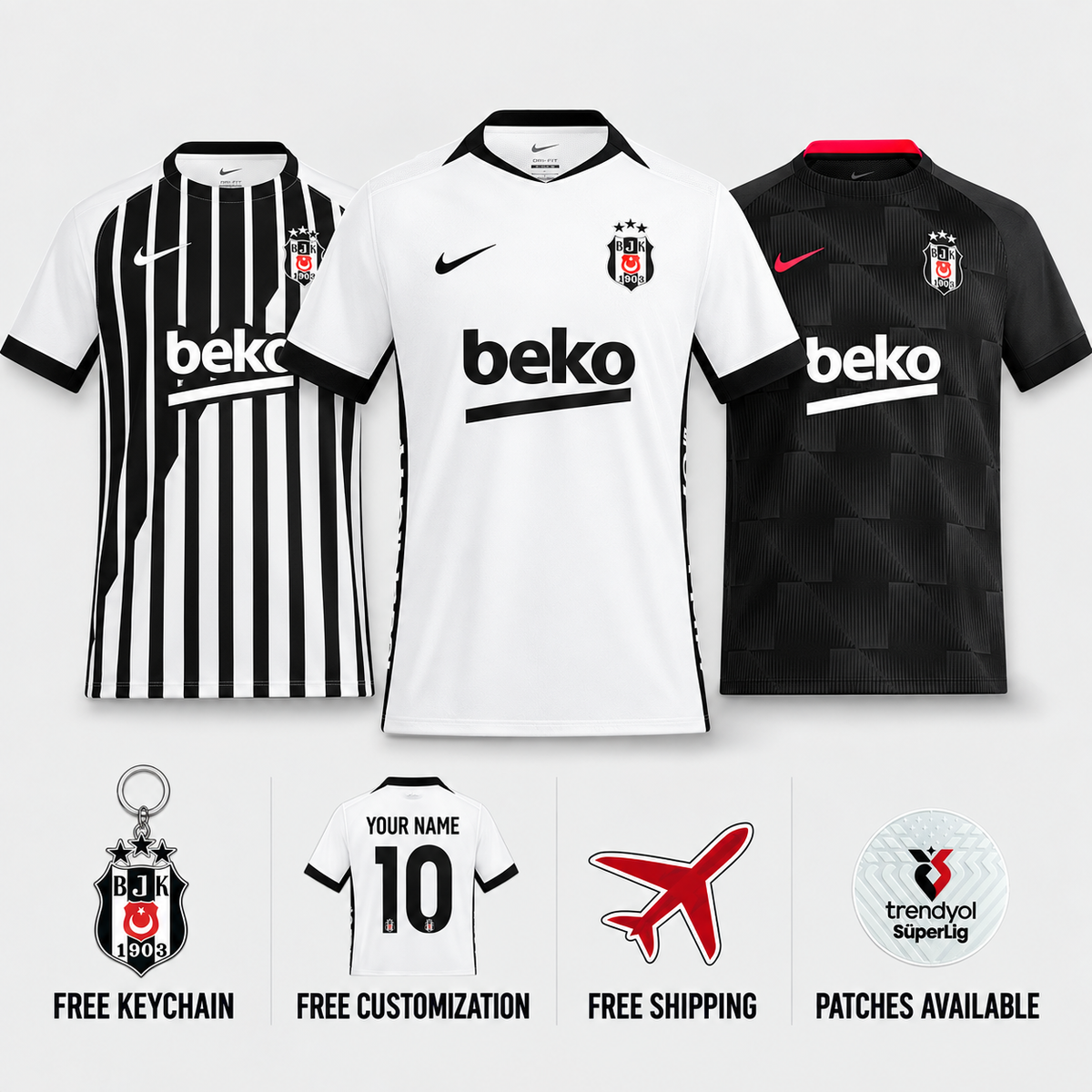 COMBO Besiktas Home, Away & Third Fan 2026/27