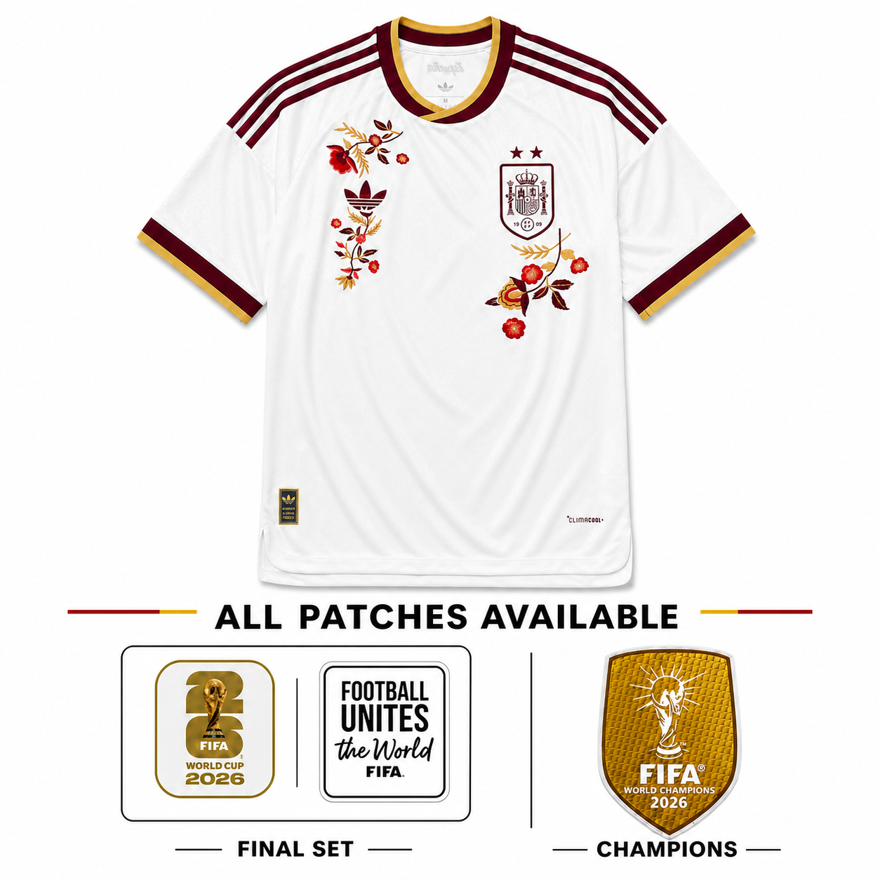Spain Home Embroidered Player 2026/27 - 2 Stars Winner ⭐⭐