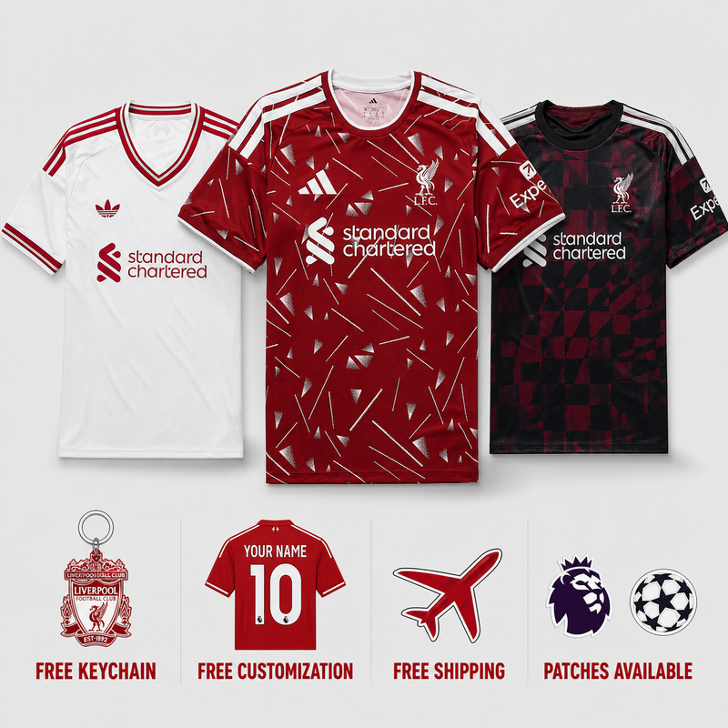 COMBO Liverpool Home, Away & Third 26/27